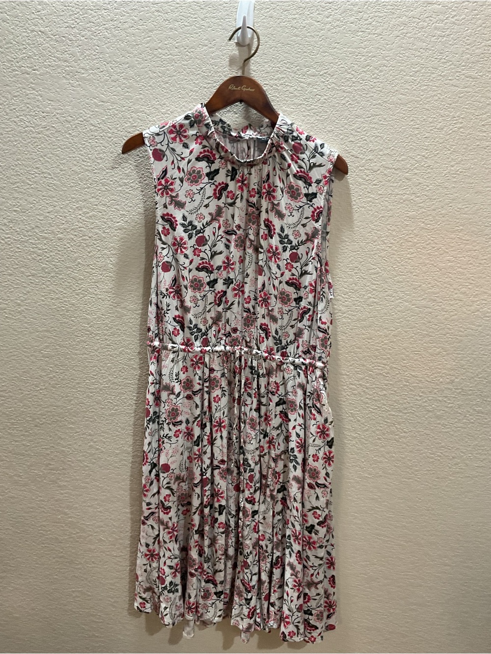 torrid White Midi Dress with Pink Floral Print
